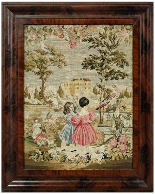 Large wool needlework, children and