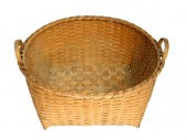 LARGE WOVEN SPLINT BASKET, AME