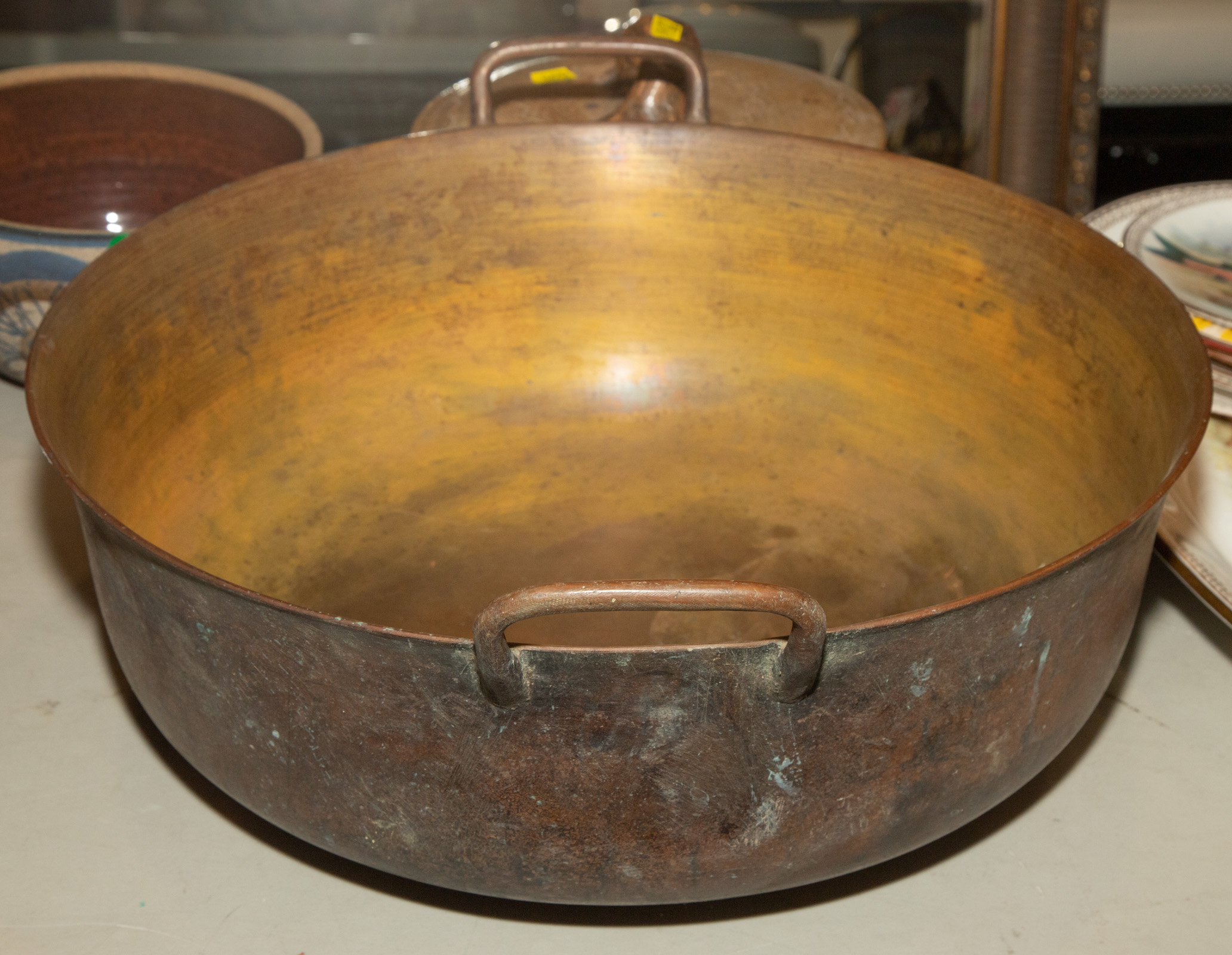 LARGE WROUGHT COPPER POT