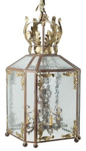 LARGE WROUGHT IRON &AMP; GILT