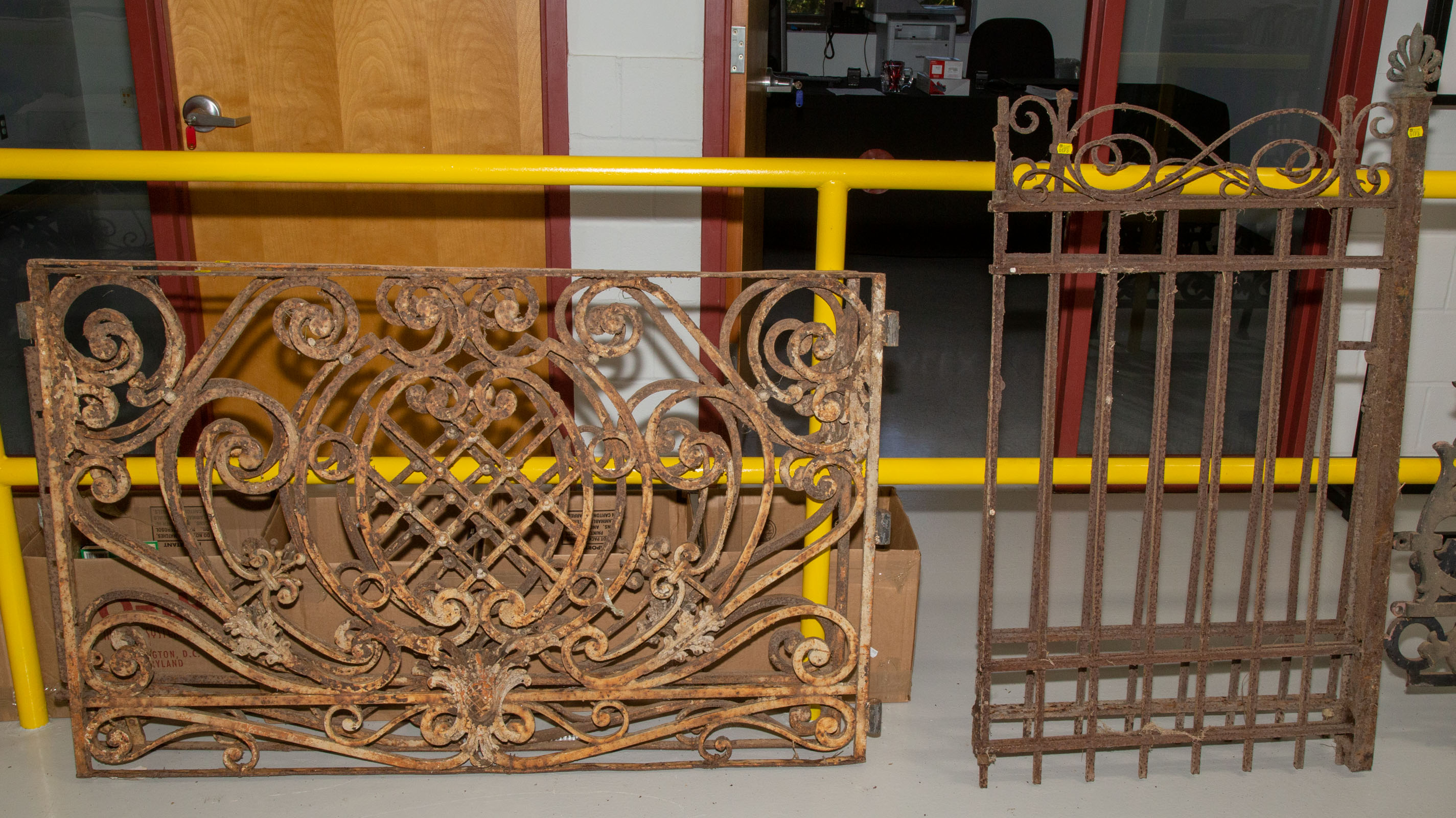LARGE WROUGHT IRON ESTATE GATE Late