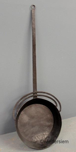 Large wrought iron hearth frying