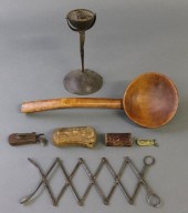 Large wrought iron kettle lamp
