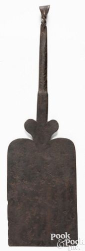 LARGE WROUGHT IRON SPATULA, 19