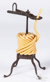 LARGE WROUGHT IRON WAX JACK, 1