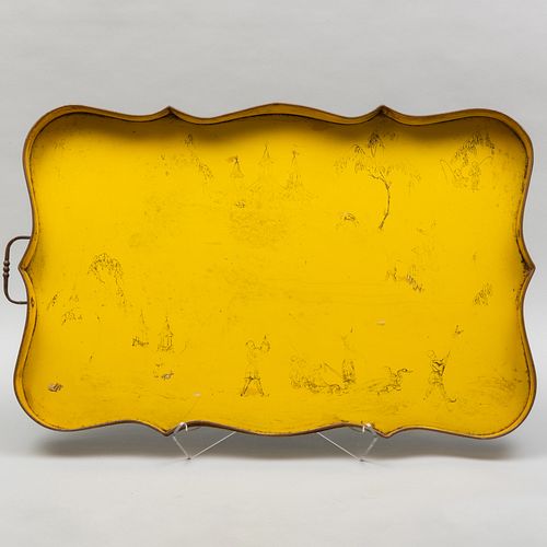 LARGE YELLOW TôLE TRAY35 x 22 1/2