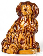 LARGE YELLOWWARE SPANIEL, 19TH