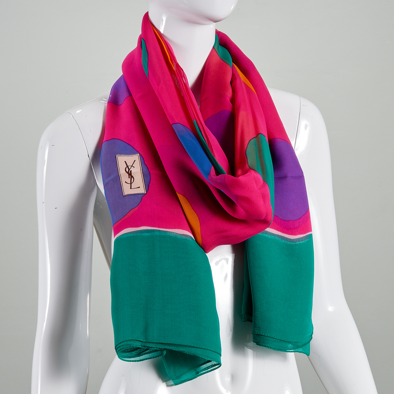 LARGE YVES SAINT LAURENT SILK