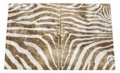 LARGE ZEBRA PATTERN SILK RUG,