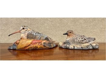 Larger bird on nest 4”H x 9.5”W x
