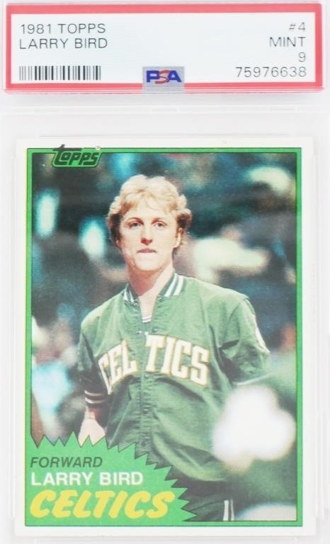 LARRY BIRD 1981 TOPPS PSA 9 MINTPSA