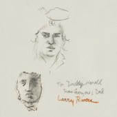LARRY RIVERS, GRAPHITE ON PAPE