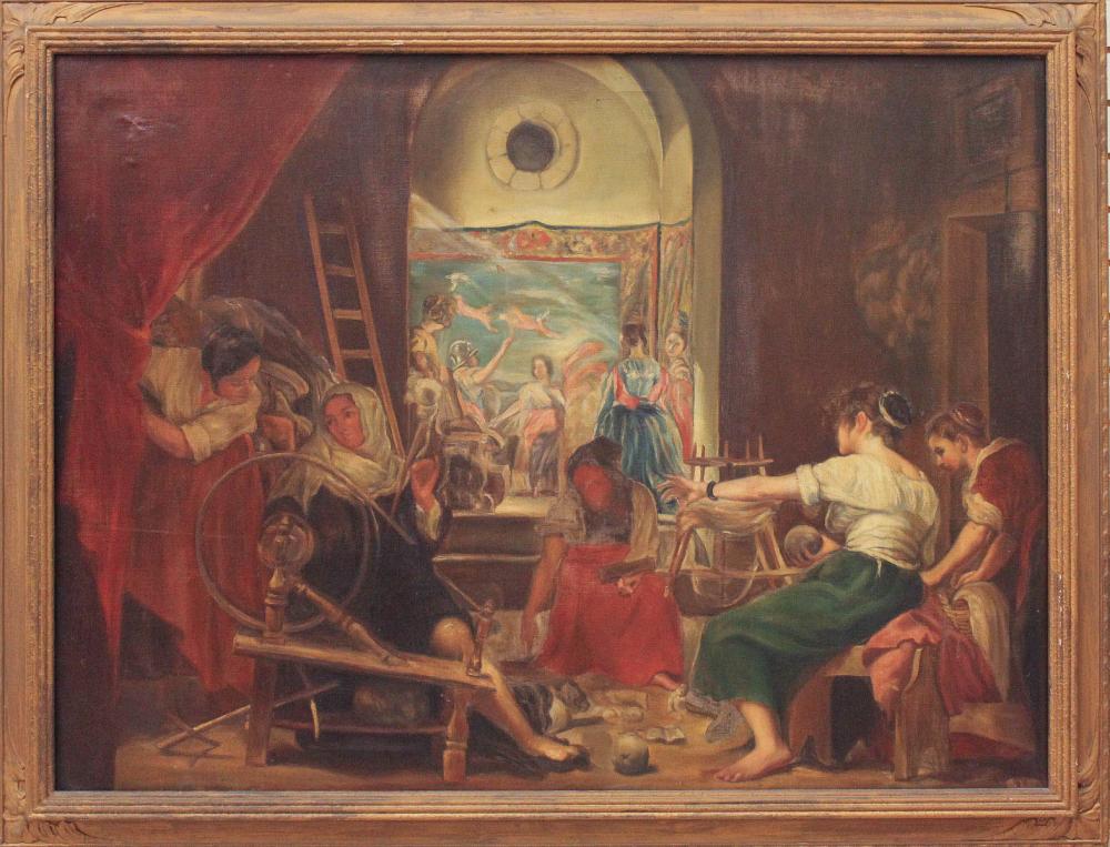 "LAS HILANDERAS" (THE SPINNERS) OIL