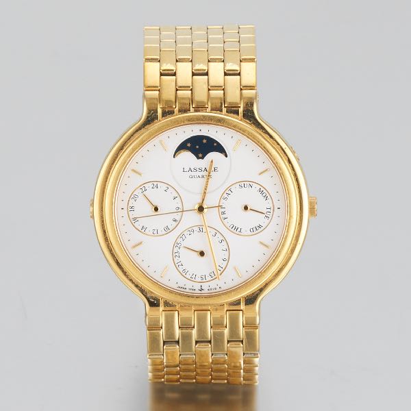 LASSALE GOLD TONE MOON PHASE TRIPLE