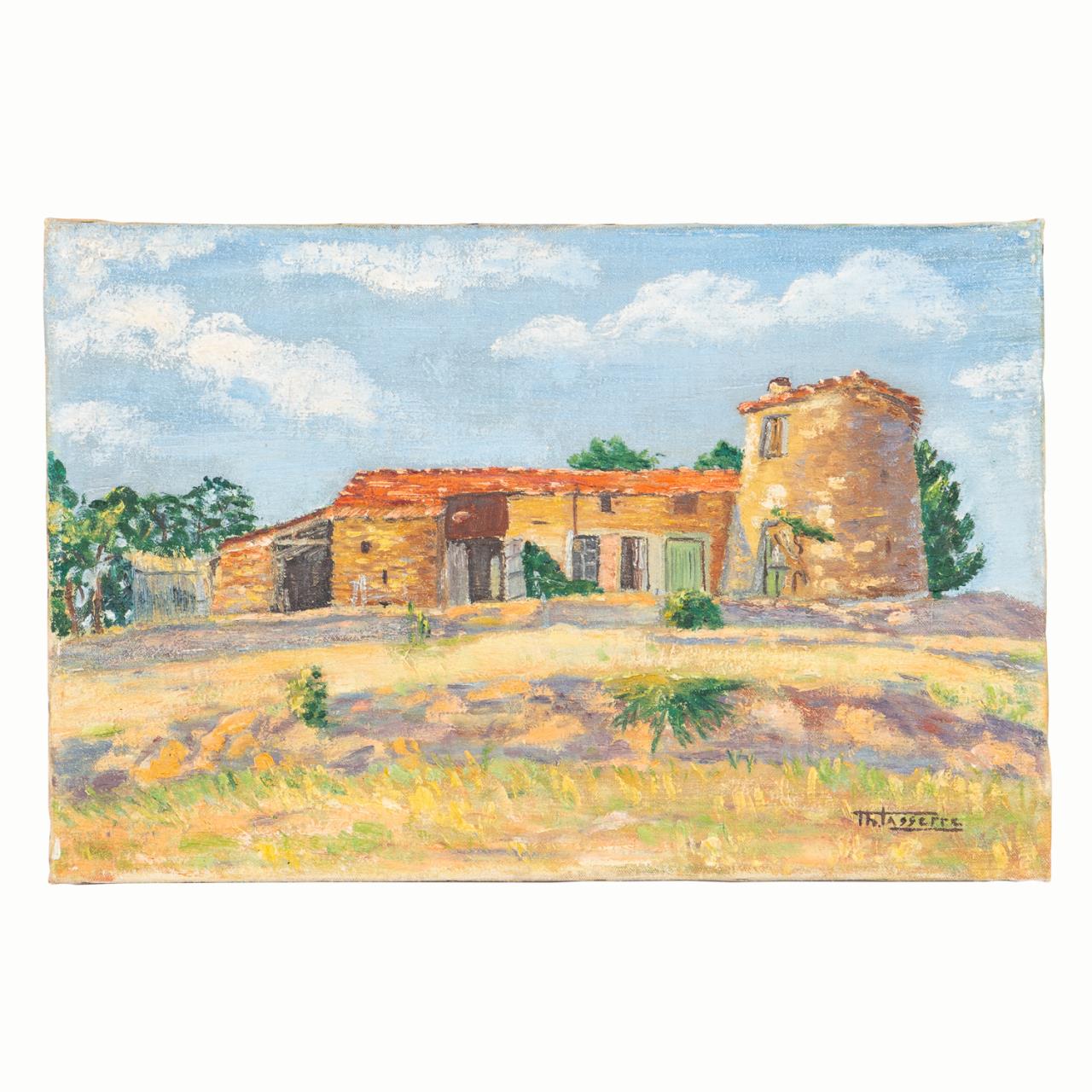 LASSERRE, FRENCH COUNTRYSIDE OIL ON