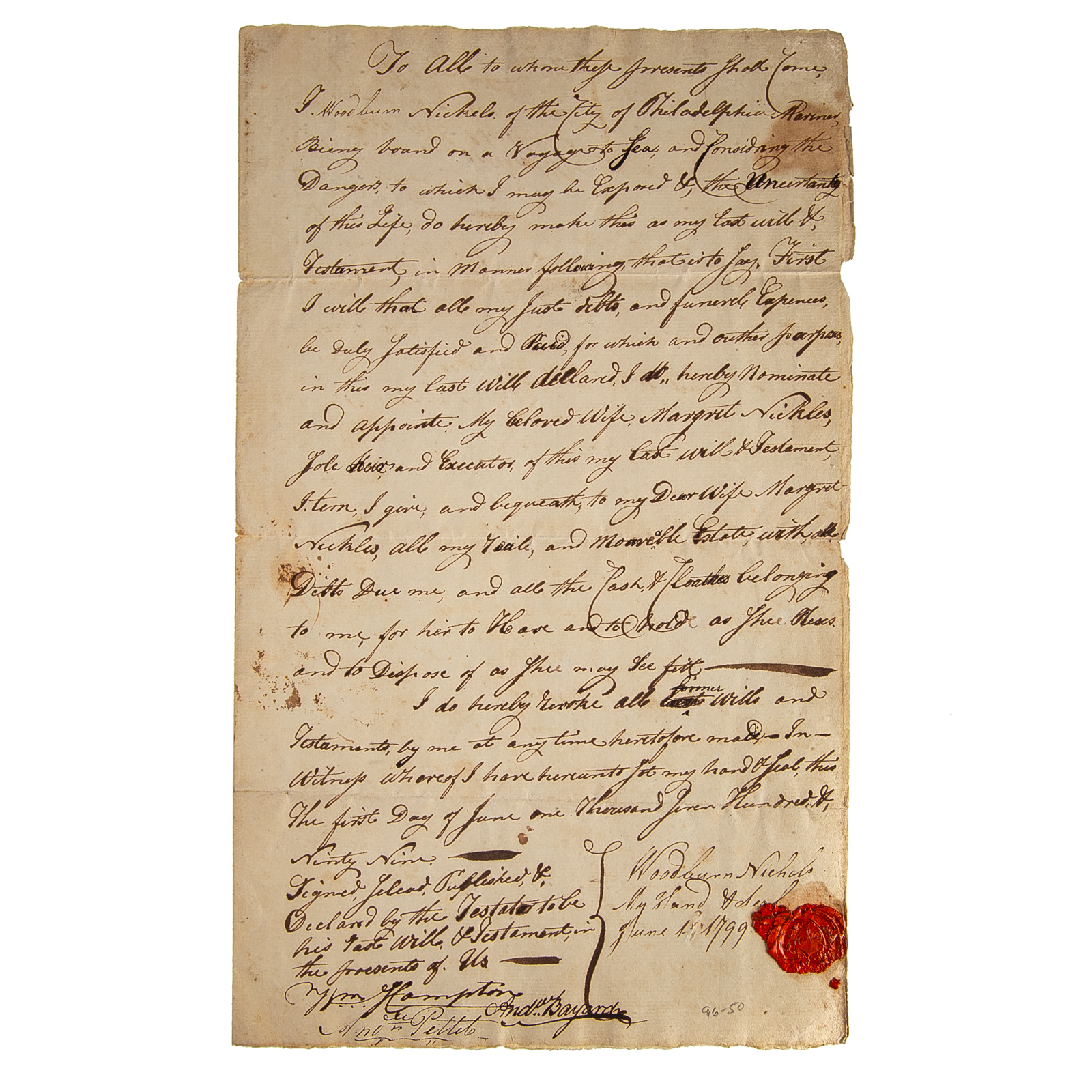 LAST WILL OF A PHILADELPHIA