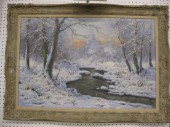 Laszlo Neogrady Oil Winter Lan