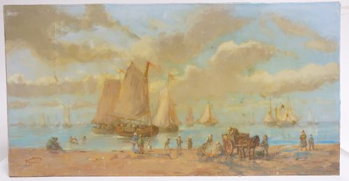 LASZLO VIGYAZO, 20TH C., HARBOR,