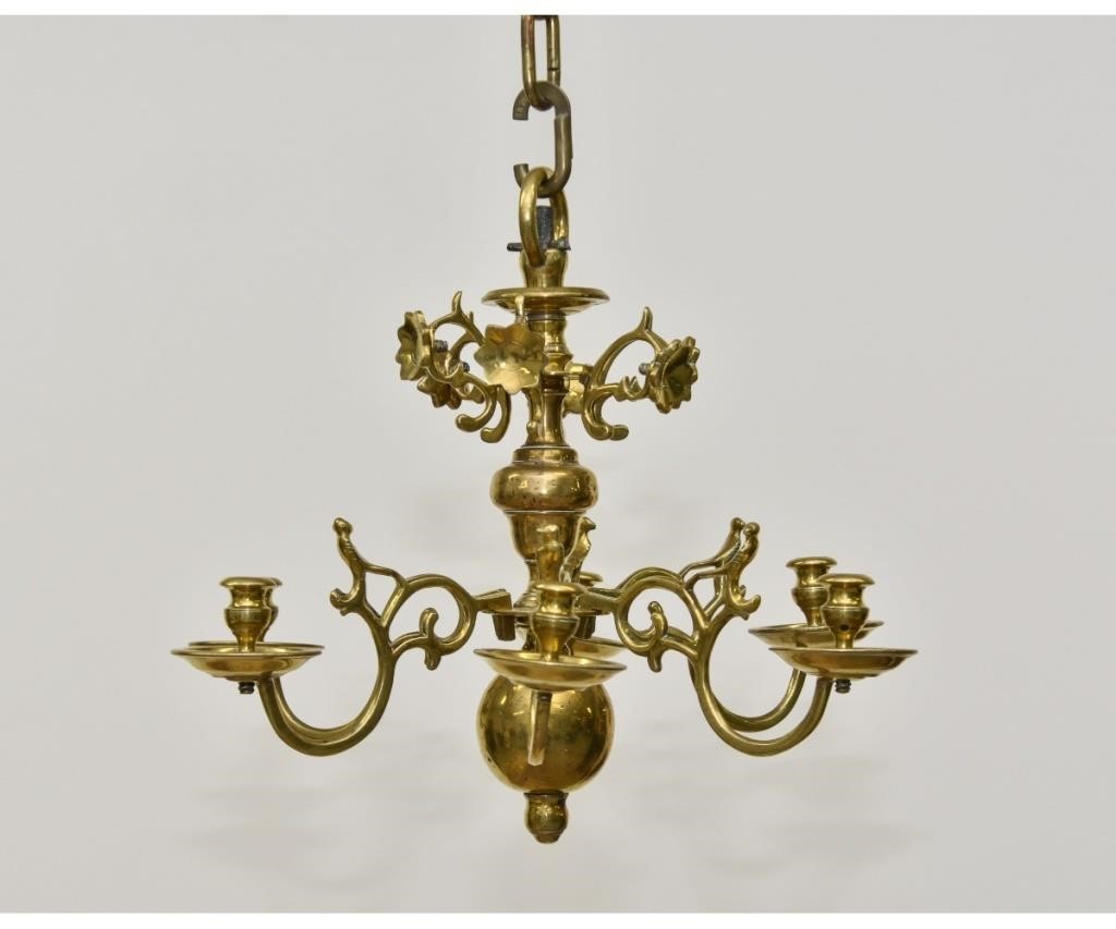 Late 17th c. brass chandelier