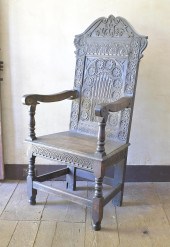 LATE 17TH C. WAINSCOT CHAIR. A