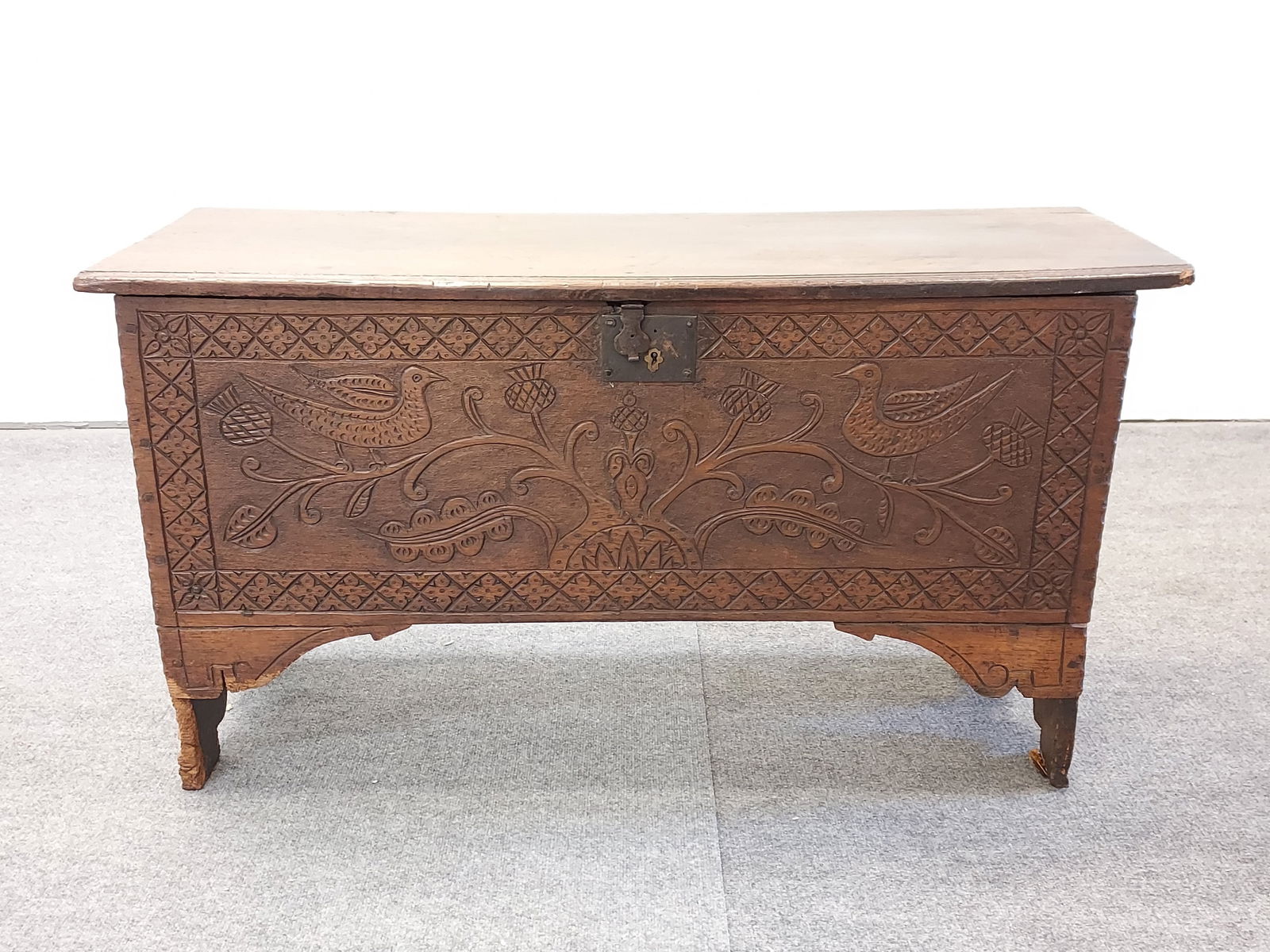LATE 18TH C SCOTTISH MARRIAGE CHEST