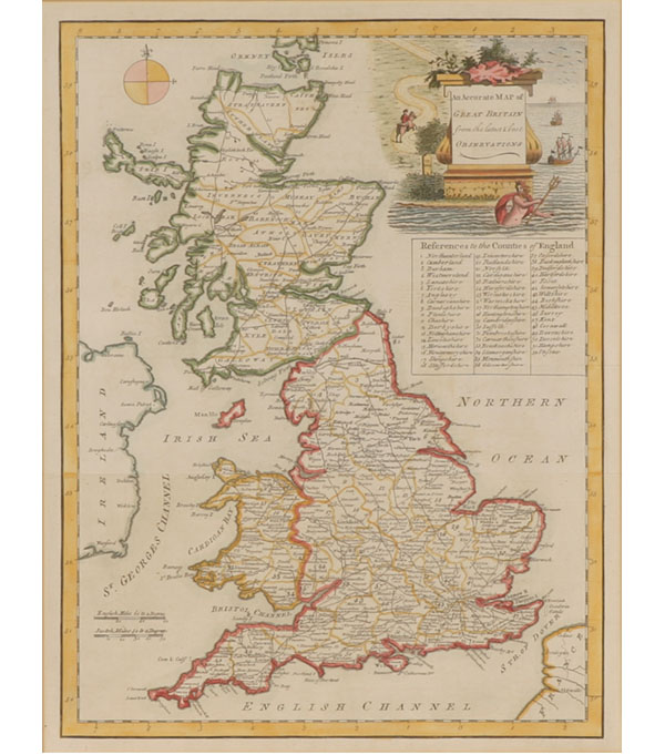 Late 18th century hand-colored