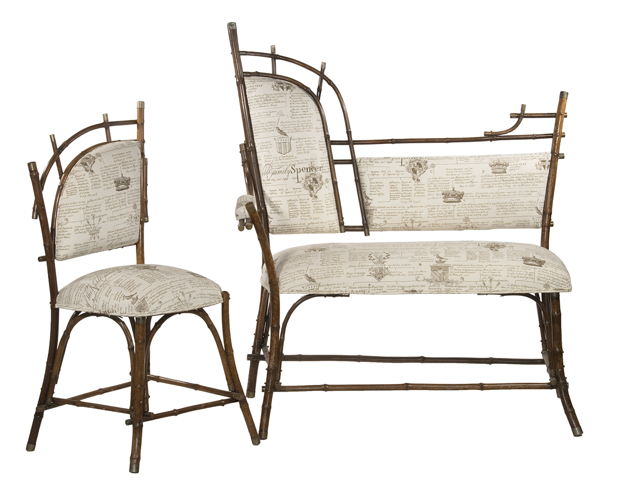 LATE 19TH C. (2 PC) BAMBOO PARLOR