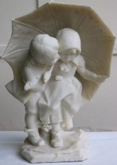 LATE 19TH C ALABASTER SCULPTUR