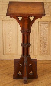 LATE 19TH C. AMERICAN OAK LECT