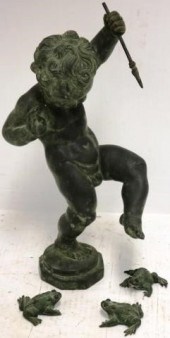 LATE 19TH C BRONZE FIGURE OF P