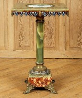 LATE 19TH C. BRONZE ONYX MARBL