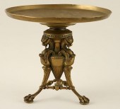 LATE 19TH C. BRONZE TAZZA GREE