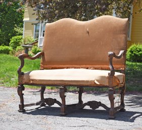 Late 19th C. carved European walnut