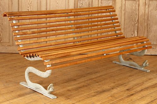LATE 19TH C. CAST IRON WOOD