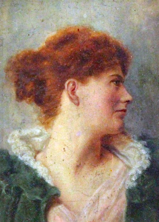Late 19th C. English School oil