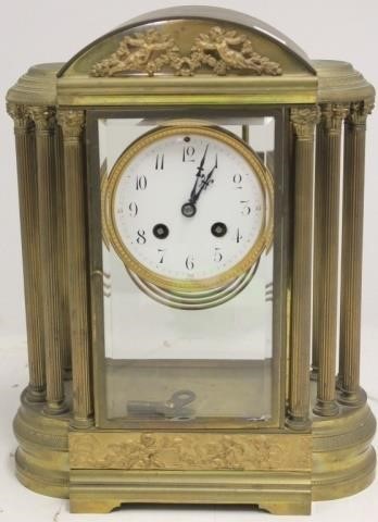 LATE 19TH C FRENCH BRASS CRYSTAL
