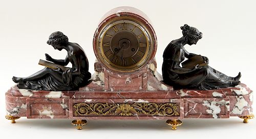 LATE 19TH C. FRENCH BRONZE MARBLE