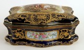 LATE 19TH C FRENCH COBALT PORC