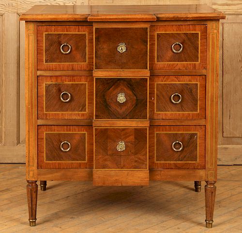 LATE 19TH C. FRENCH ROSEWOOD INLAID