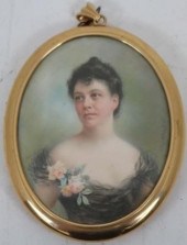 LATE 19TH C MINIATURE PORTRAIT