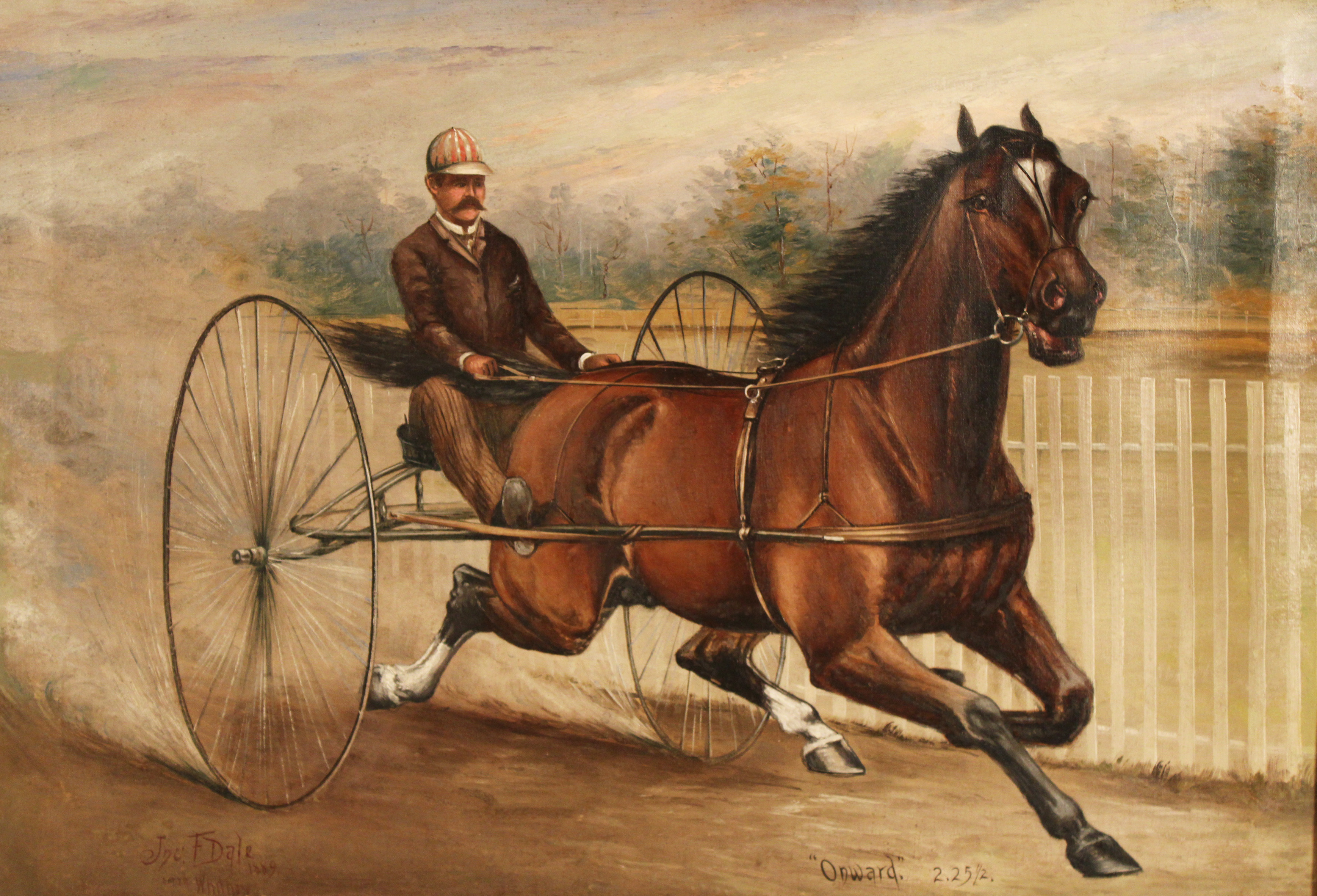 LATE 19TH C. O/C PAINTING OF MAN ON
