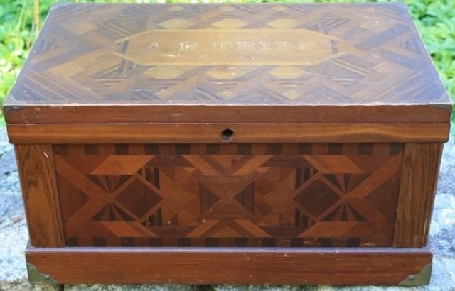 LATE 19TH C SAILOR MADE INLAID TOOL