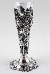 LATE 19TH C. STERLING VASE J.E