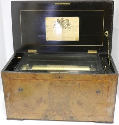 LATE 19TH C SWISS 13" CYLINDER
