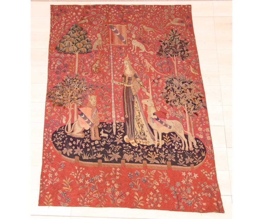 Late 19th c. tapestry 'The Sense of