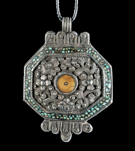 LATE 19TH C. TIBETAN SILVER,