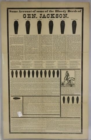 LATE 19TH C UNFRAMED BROADSIDE