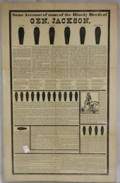 LATE 19TH C UNFRAMED BROADSIDE