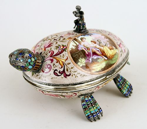LATE 19TH C. VIENNESE ENAMELED