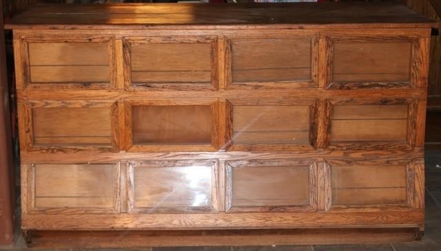 LATE 19TH CENTURY COUNTRY STORE OAK